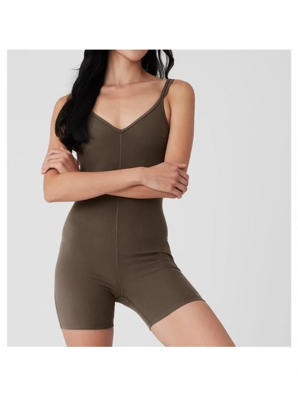 Alo Yoga Alosoft Suns Out Onesie Olive Tree 5